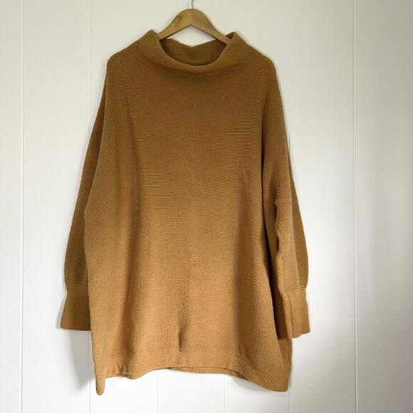 Free People Sweaters - Free People Brown Ribbed Long Sleeve Pullover Turtleneck Sweater Women's Large